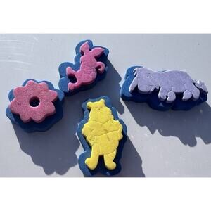 -CRAFT STAMPS Winnie The Pooh, Eeyore, Piglet And Flower Foam Stamps lot of 4